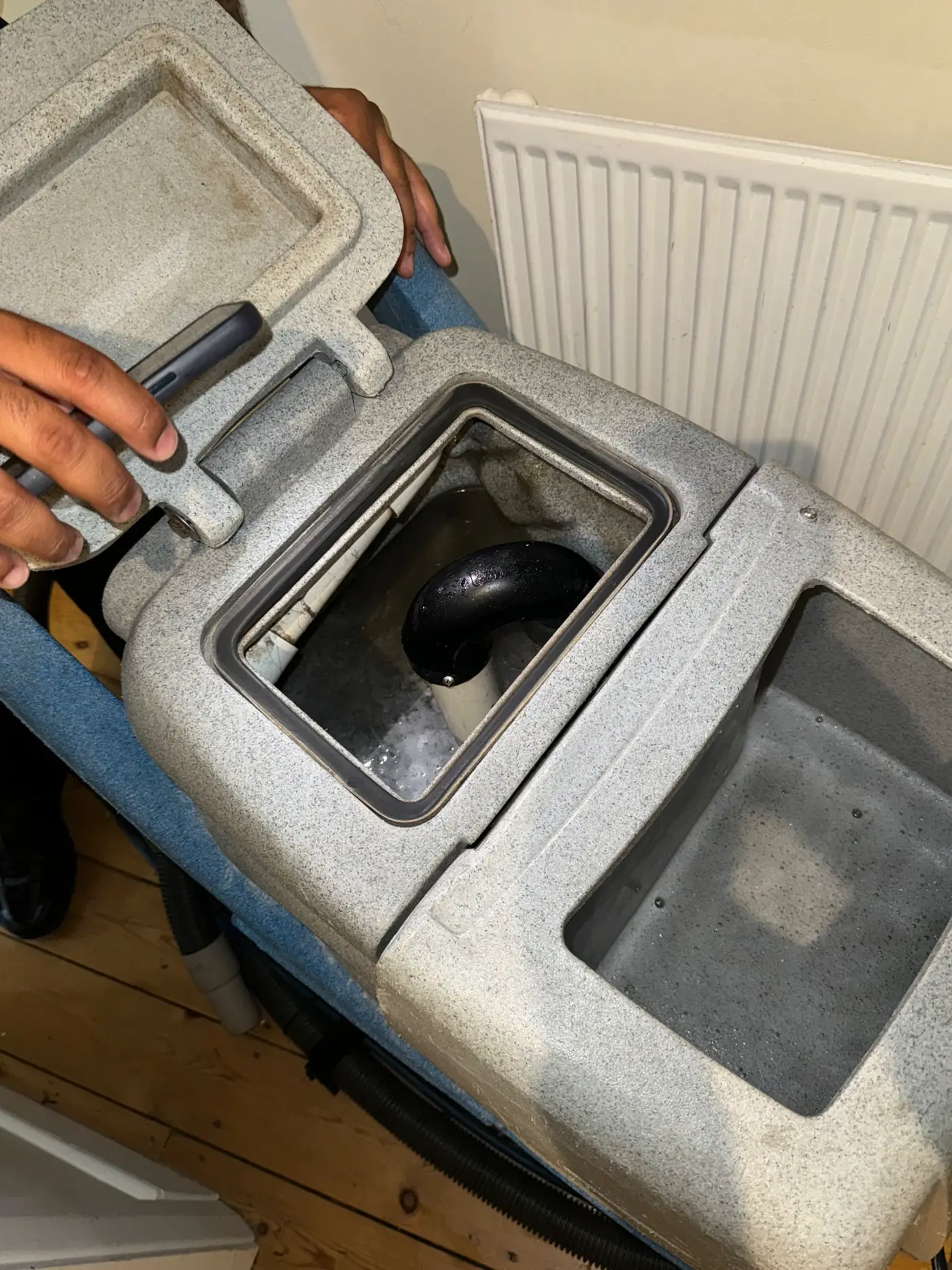 Extracted dirt from one clean