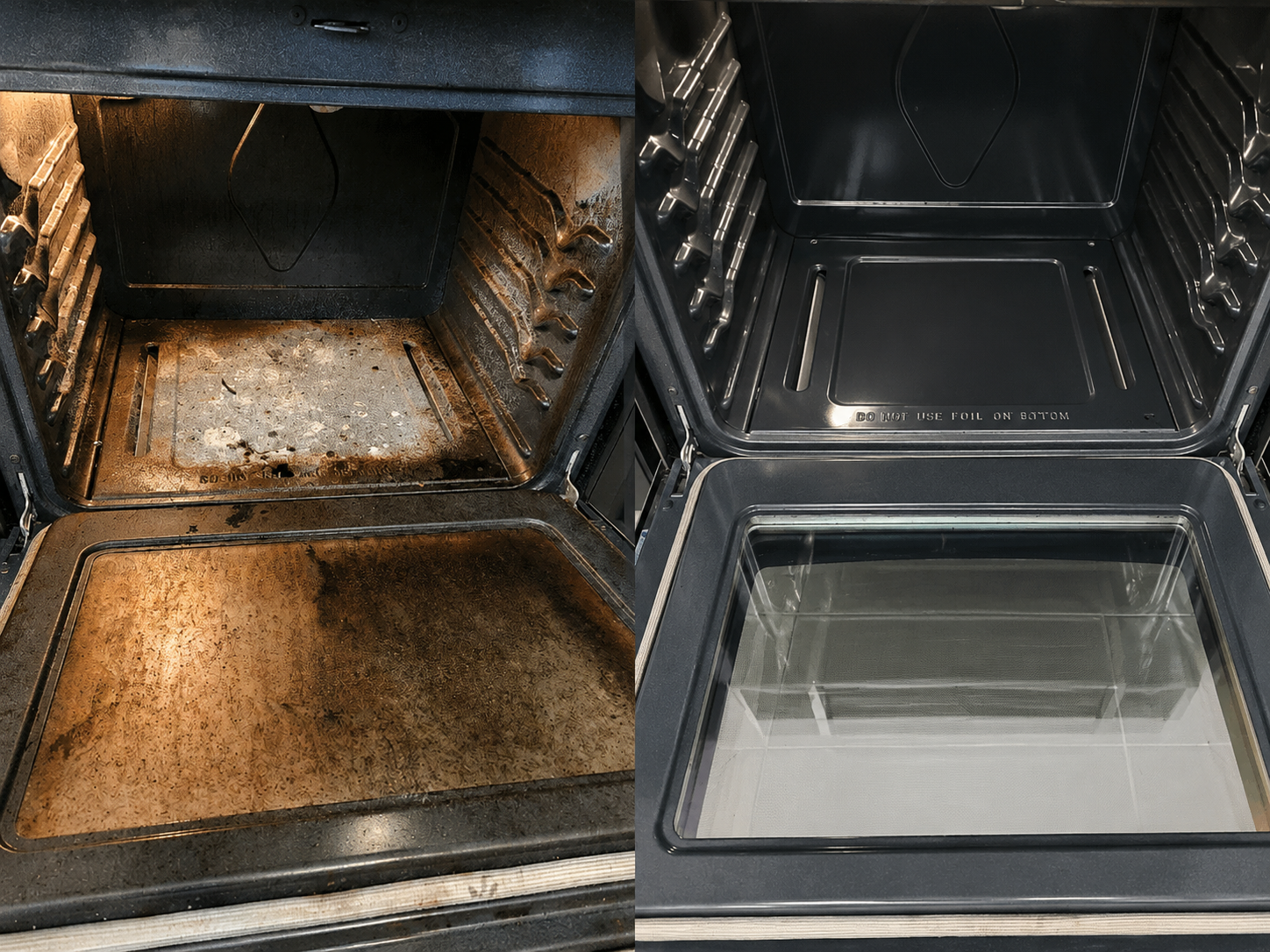 Oven — before & after
